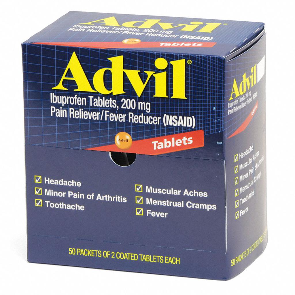 Advil Pain Reliever 200mg Tablet 2ct  50/BX